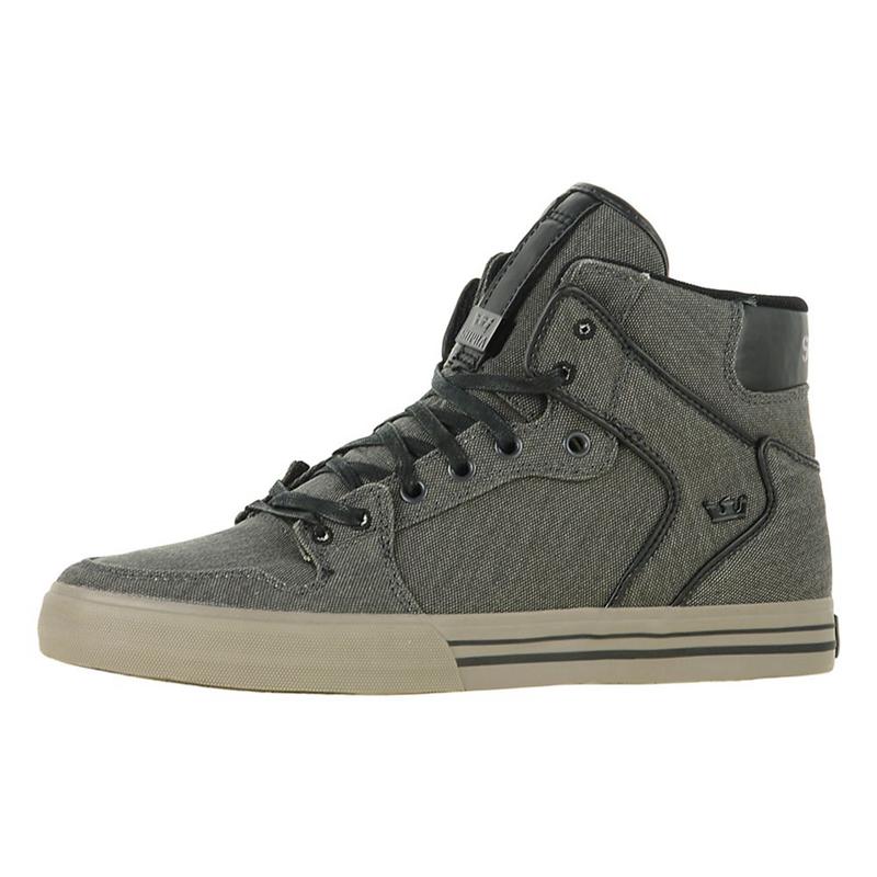 Buty Supra VAIDER - Sneakersy Wysokie Damskie - Szare (FNXO-06354)